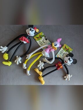 3 Disney Fidget Pop Tube Figures Bundle – Mickey, Minnie, Daisy NWT
